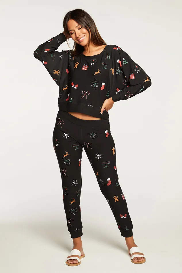 Womens Holiday Stitch Pants Bottoms Chaser Brand Womens Holiday Stitch Pants Bottoms Chaser Brand
