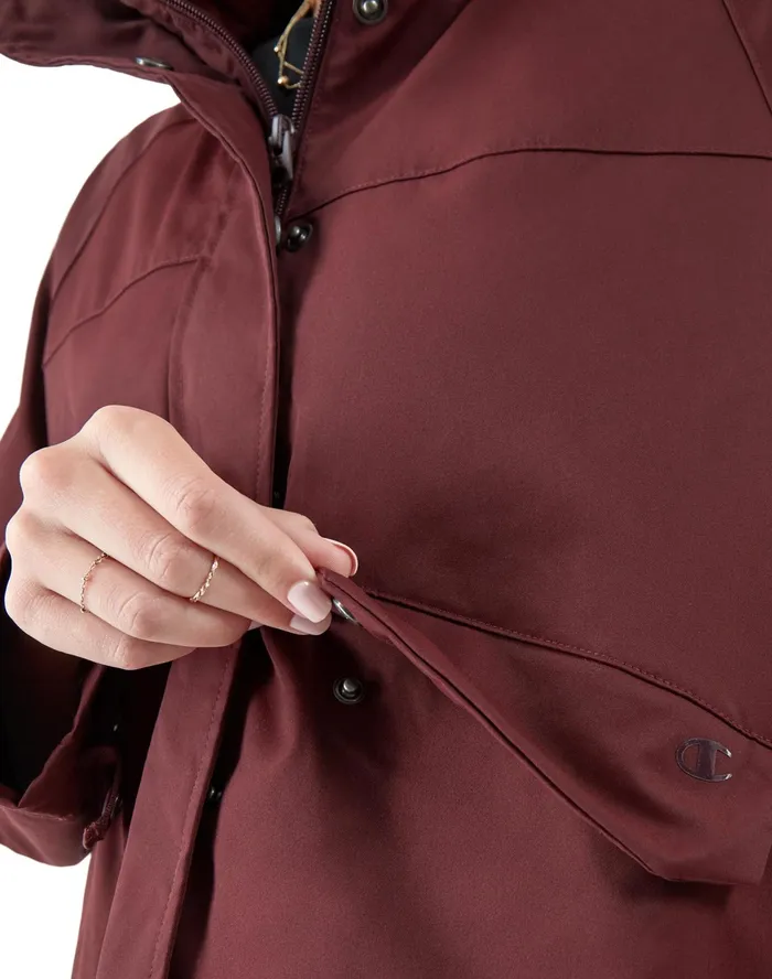 Woven Utility Jacket C Logo Team Burgundy Women Champion Jackets