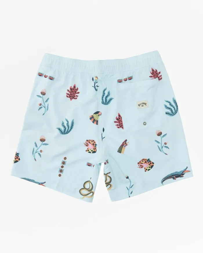Zeledon Sundays Layback Swim Shorts Light Blue Men Billabong Side Pockets