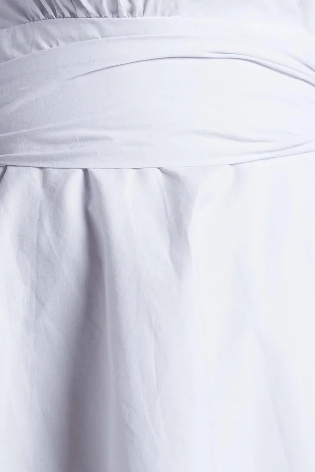 Zyla Mini Dress 8211 Puff Sleeve Wrap Dress In White Women Showpo Dresses